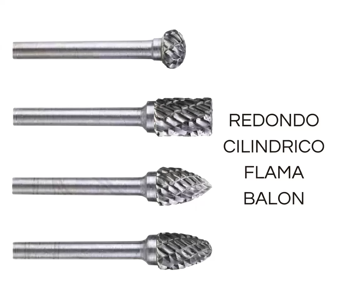 FRESONES DE CARBURO PARA PIEZA RECTA