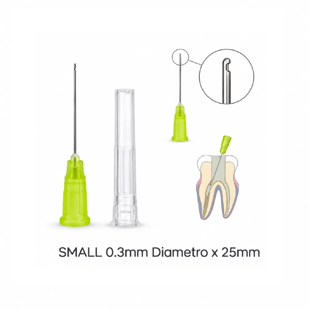 AGUJAS DE IRRIGACION LATERAL PARA ENDODONCIA X100