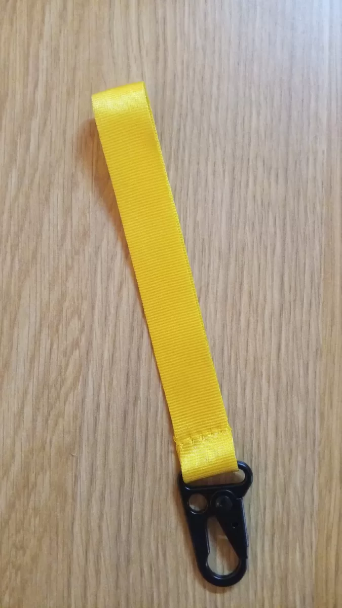 Cinta Llavero con Pinza Ancha Amarillo